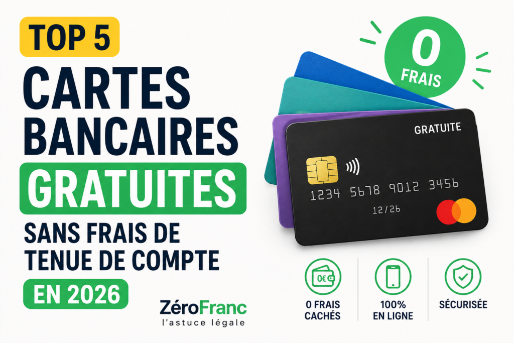 Top 5 des cartes bancaires gratuites sans frais de tenue de compte en 2026