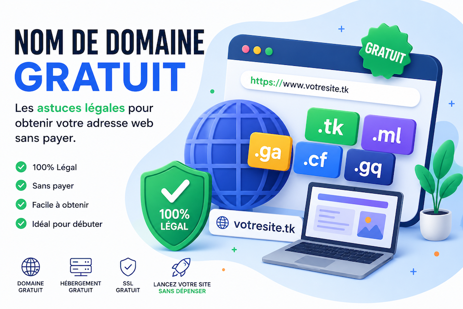 Nom de domaine gratuit free: astuces légales